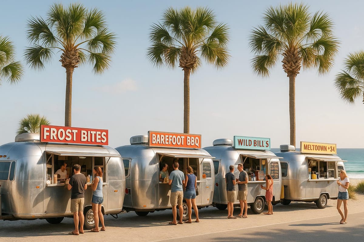 Seaside Airstream Row: Food Truck Guide