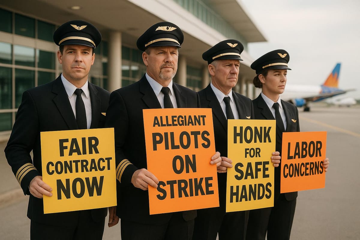 Allegiant Air pilots to hold informational pickets at airports, including Destin–Fort Walton Beach, highlighting labor concerns