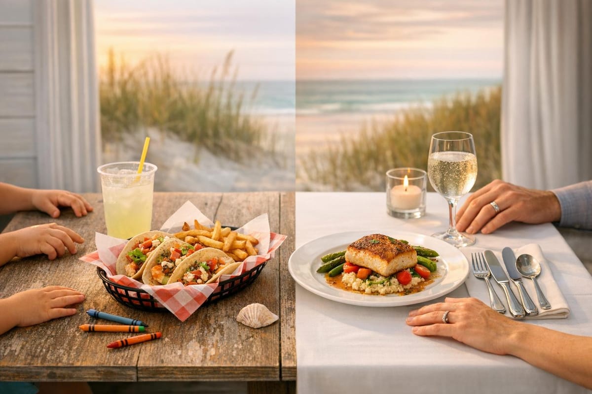 Casual vs. Upscale: Family Dining on 30A