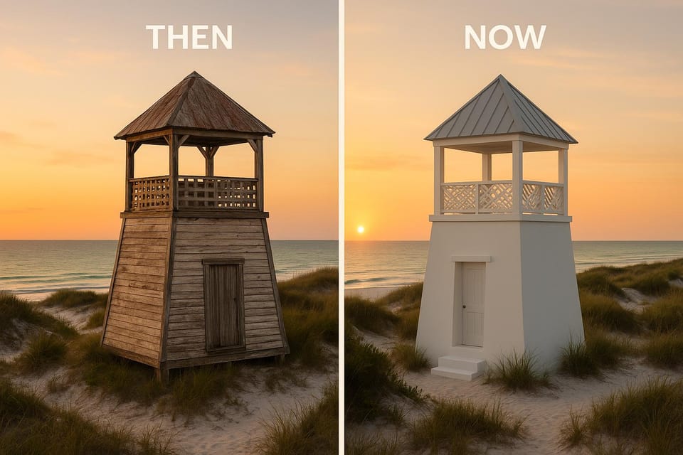 Historic Sites in 30A: Then vs. Now