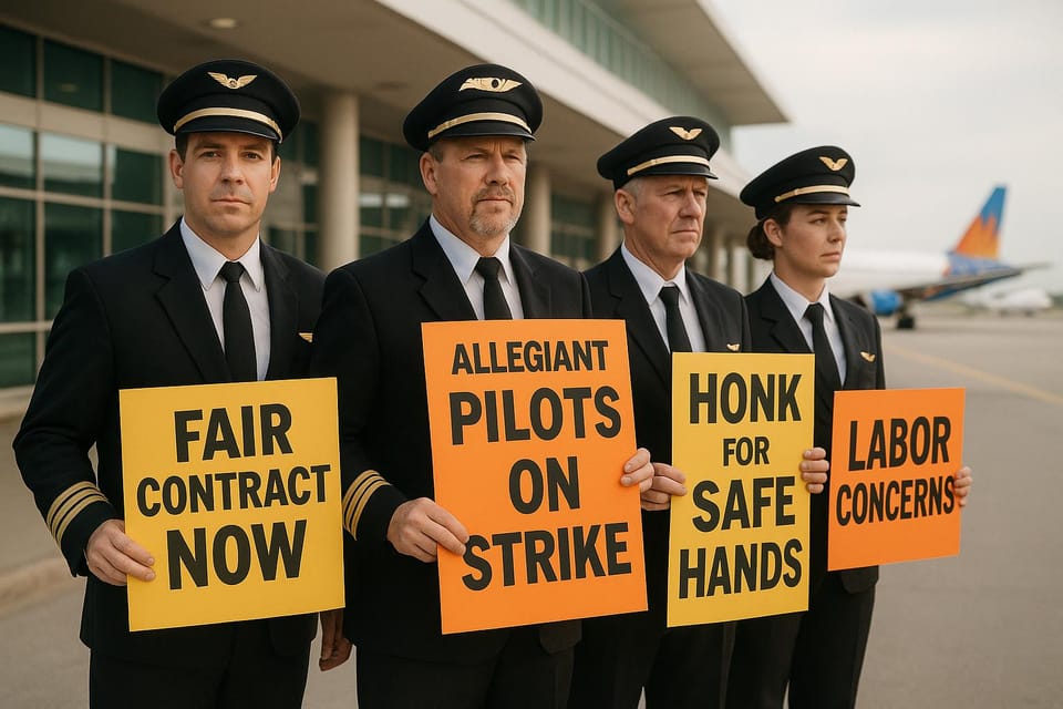 Allegiant Air pilots to hold informational pickets at airports, including Destin–Fort Walton Beach, highlighting labor concerns